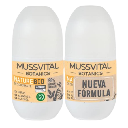 Mussvital desodorante roll-on nature duplo