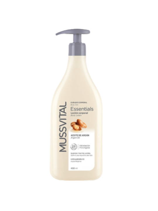 Mussvital essentials locion corporal argan 400 ml
