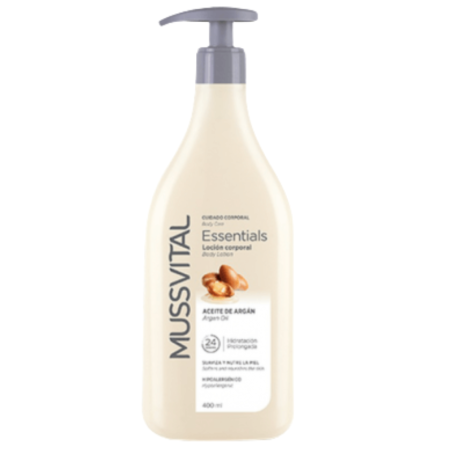 Mussvital essentials locion corporal argan 400 ml