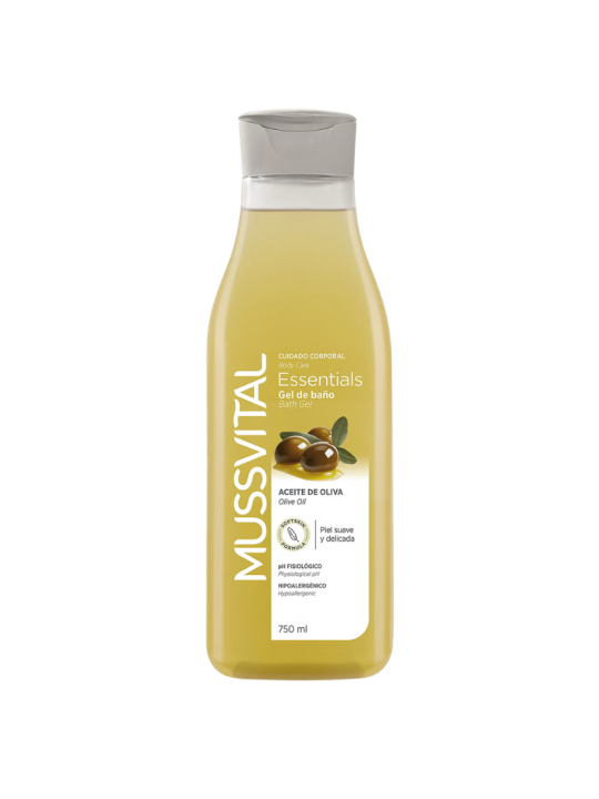 Mussvital essentials gel baño aceite de oliva