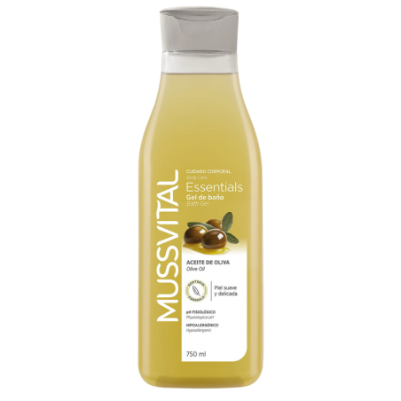 Mussvital essentials gel baño aceite de oliva