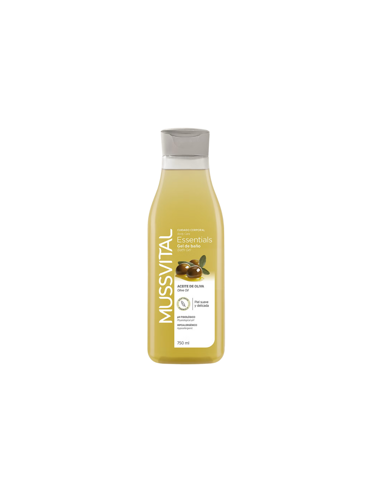 Mussvital essentials gel baño aceite de oliva