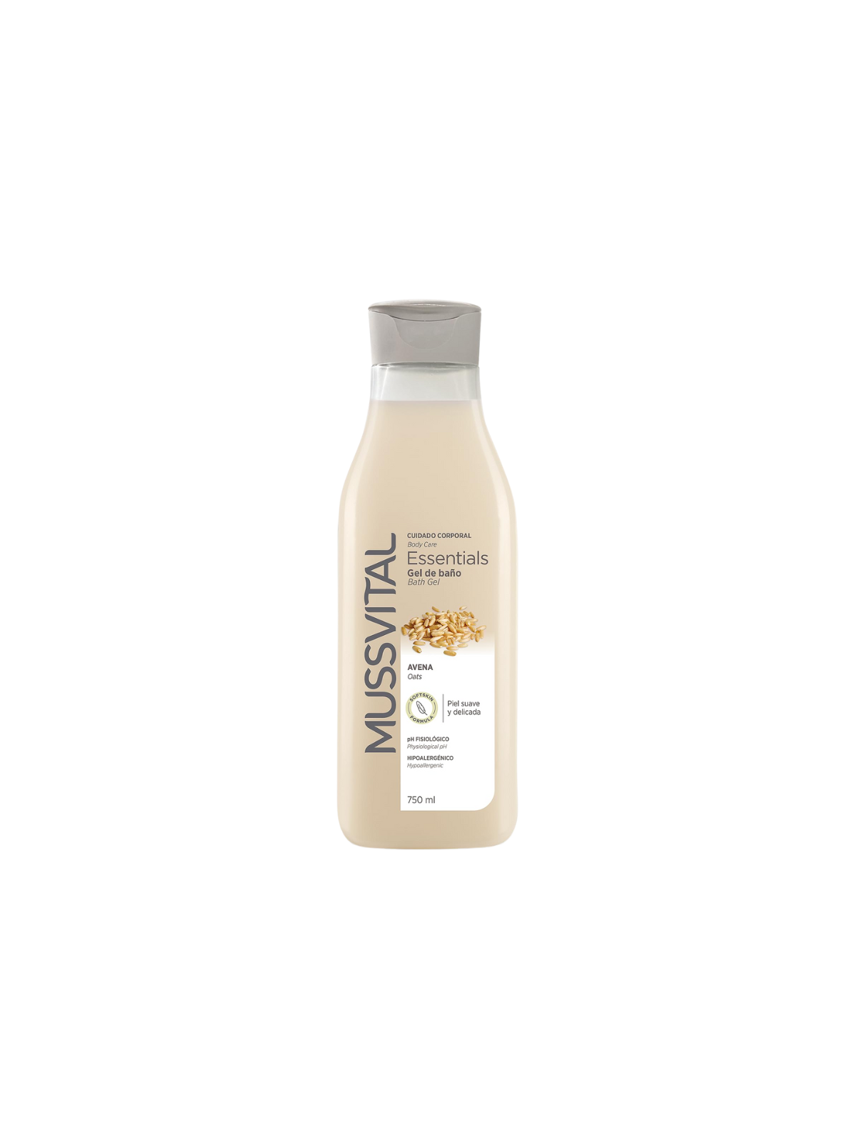Mussvital essentials gel baño avena