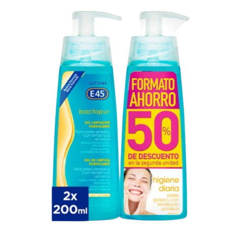 Lutsine e45 bactopur gel limpiador duplo