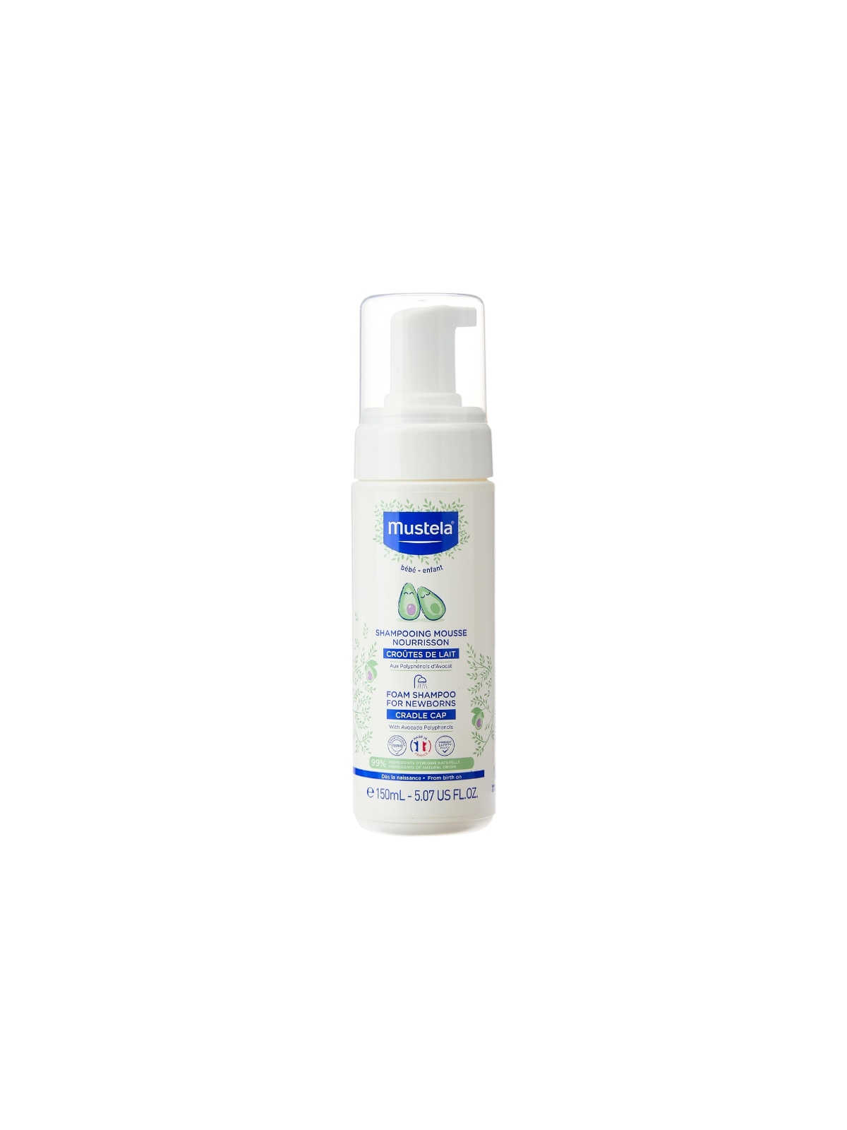 Mustela champú mousse recién nacido 150 ml