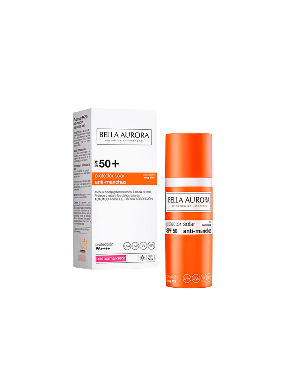 Bella aurora fluido solar spf50 antimanchas piel normal-seca