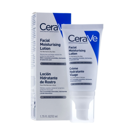 Cerave locion hidratante de rostro piel normal 52 ml