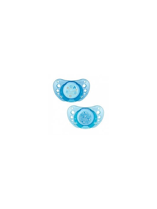 Chicco chupete caucho physio air anatomico 0-6m azul (2uds)