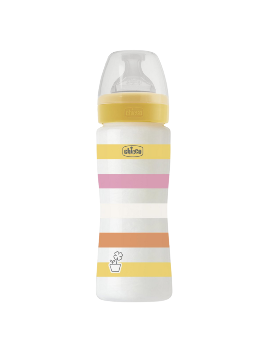 Chicco biberon well being tetina silicona fisiologica 4m+