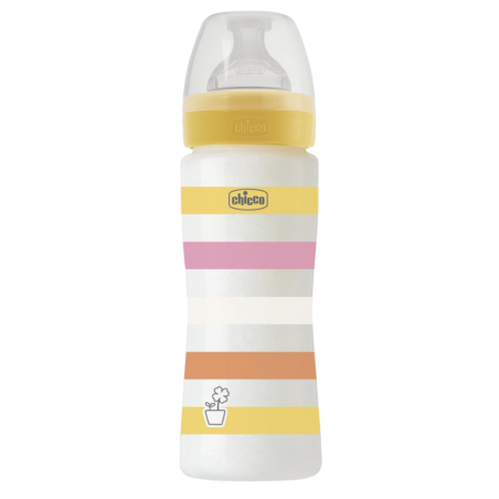 Chicco biberon well being tetina silicona fisiologica 4m+