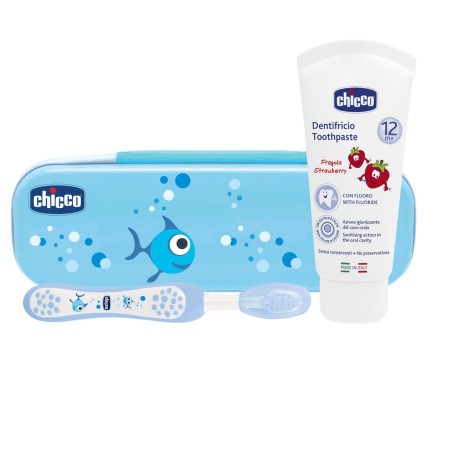 Chicco set denticion azul pasta y cepillo