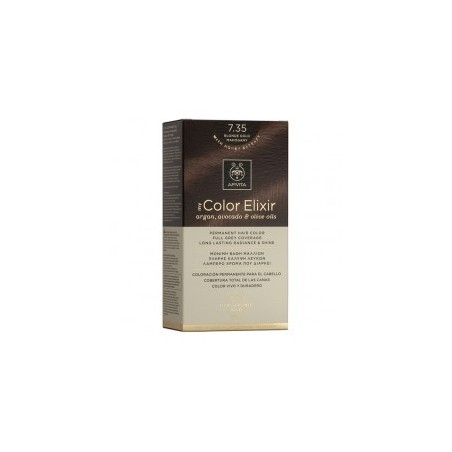 Apivita color elixir 7.35 rubio dorado caoba