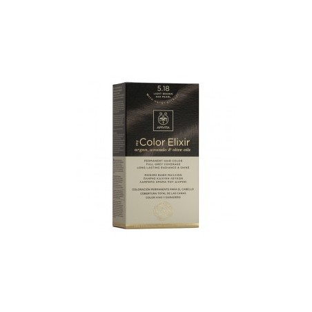 Apivita color elixir 5.18 castaño claro ceniza perlado