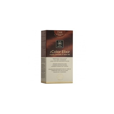 Apivita color elixir 7.44 rubio cobrizo intenso