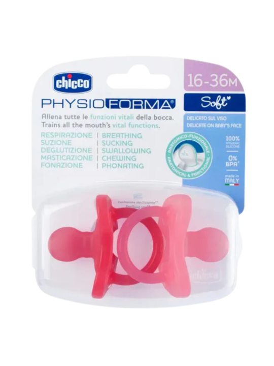 Chicco chupete silicona physio soft todogoma +12m rosa (2uds)