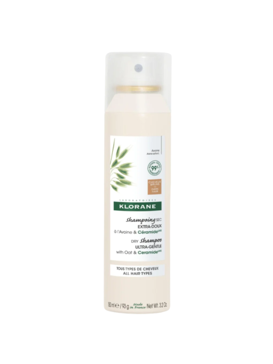 Klorane champu seco a la leche de avena cabello moreno 150 ml