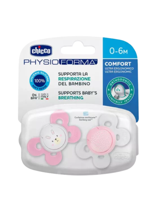Chicco chupete physio comfort tetina silicona niña 0-6m
