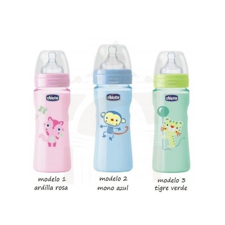 Chicco biberon well-being tetina silicona 250 ml +2m flujo medio