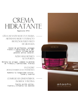 Atashi cellular cofre línea antioxidante contorno e hidratante