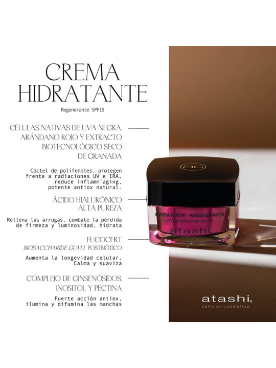 Atashi cellular cofre línea antioxidante contorno e hidratante