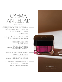 Atashi cellular cofre línea antioxidante hidratante+ antiedad