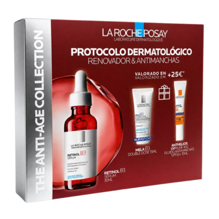 La Roche-Posay Pack Retinol B3 Sérum 30 ml + Mela B3 Double Dose 15 ml + Anthelios UVMune 400 Antimanchas SPF50+ 15 ml