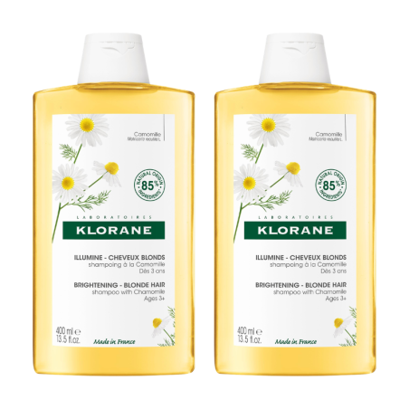Klorane champu camomila cabellos rubios duplo 2x400ml