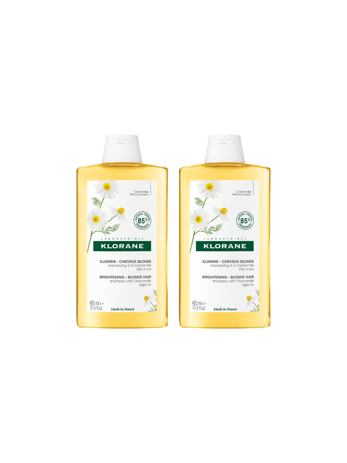 Klorane champu camomila cabellos rubios duplo 2x400ml