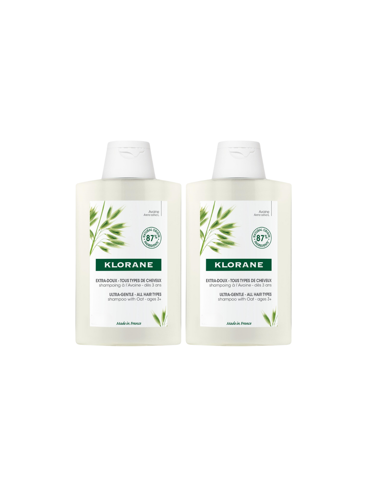 Klorane duplo champu avena extrasuave 400 ml