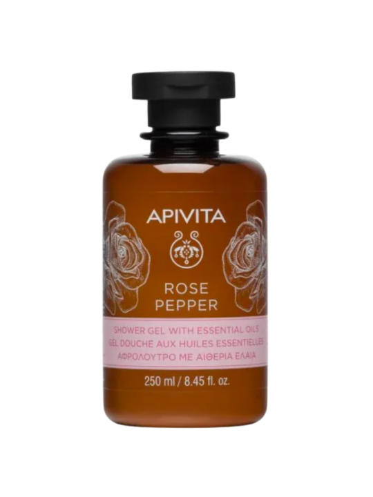 Apivita gel ducha rose pepper 250 ml