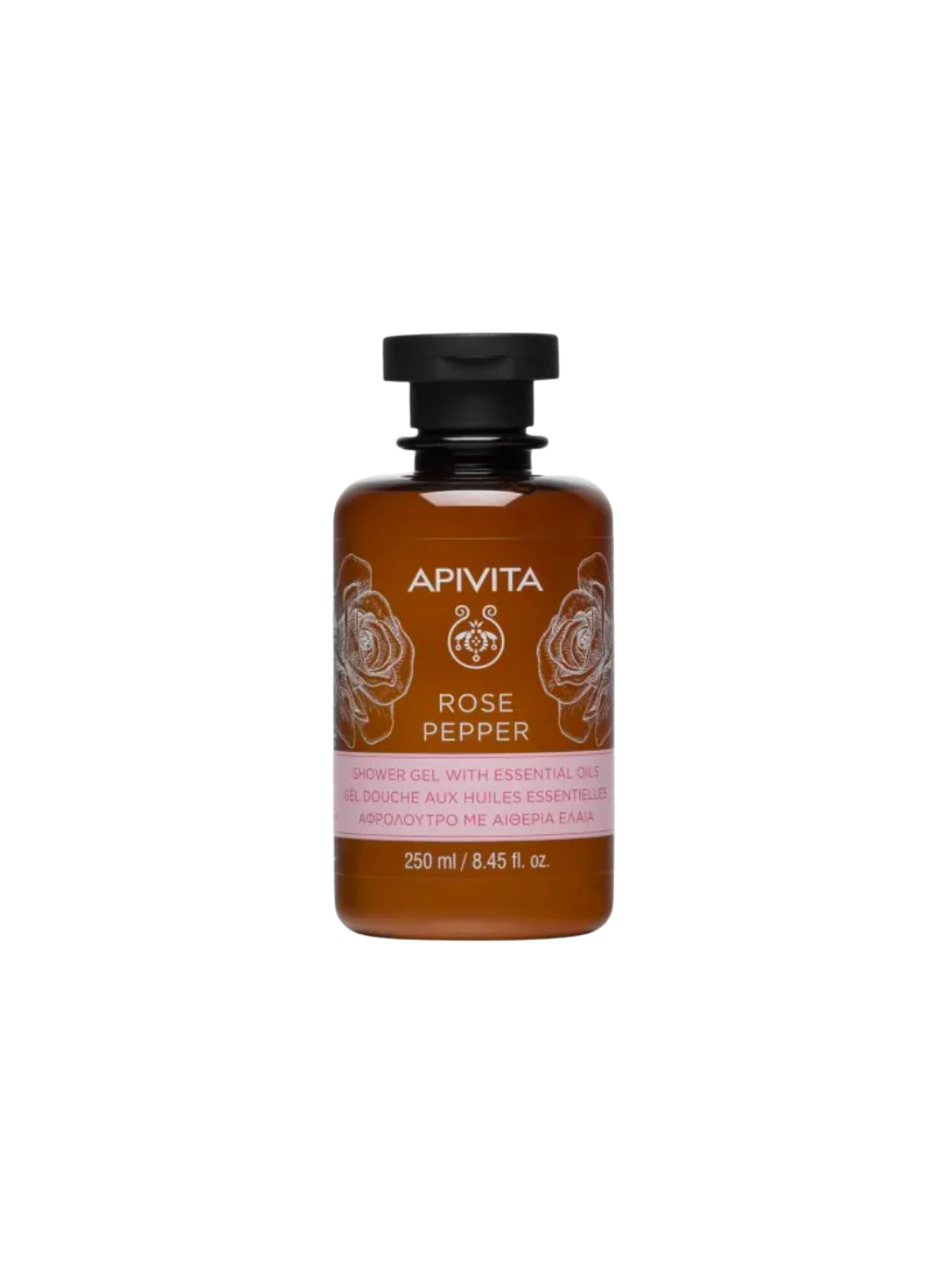 Apivita gel ducha rose pepper 250 ml