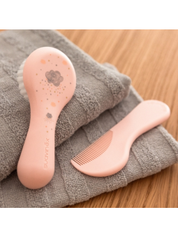 Suavinex set cepillo y peine rosa