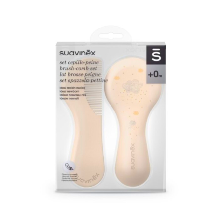Suavinex set cepillo y peine blanco/beige
