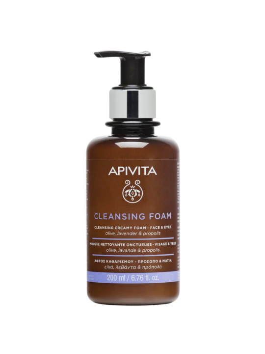 Apivita cleasing foam face & eyes crema espuma limpiadora 3 en 1 300 ml