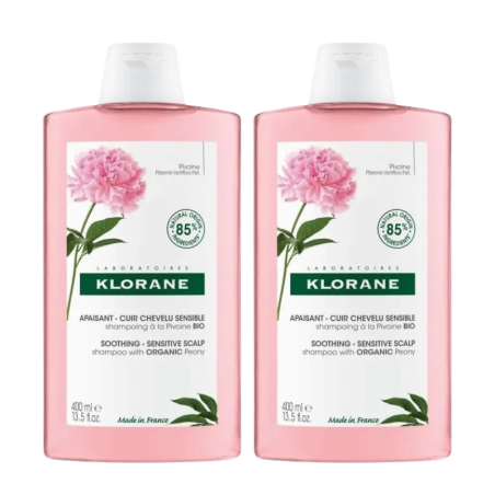Klorane duplo champu al exto peonia calmante 400 ml + 400 ml