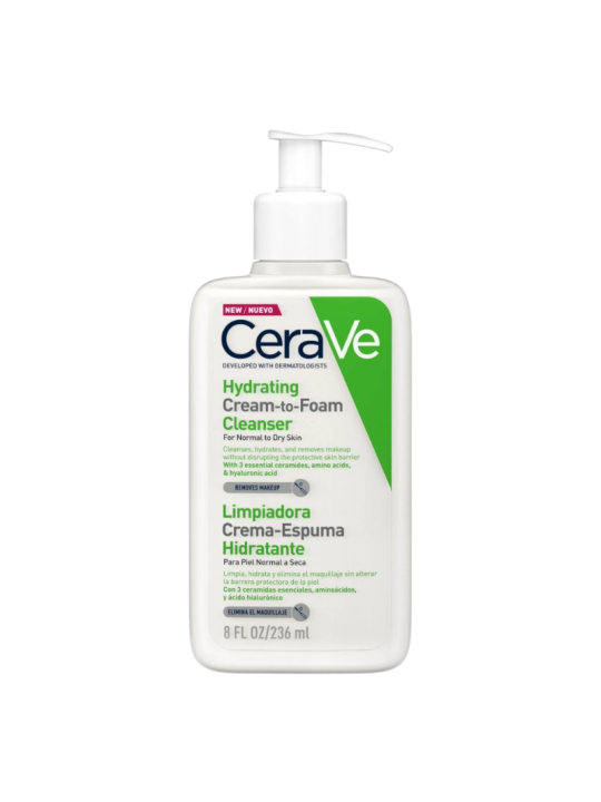 Cerave limpiador crema hidratante espumosa 236ml