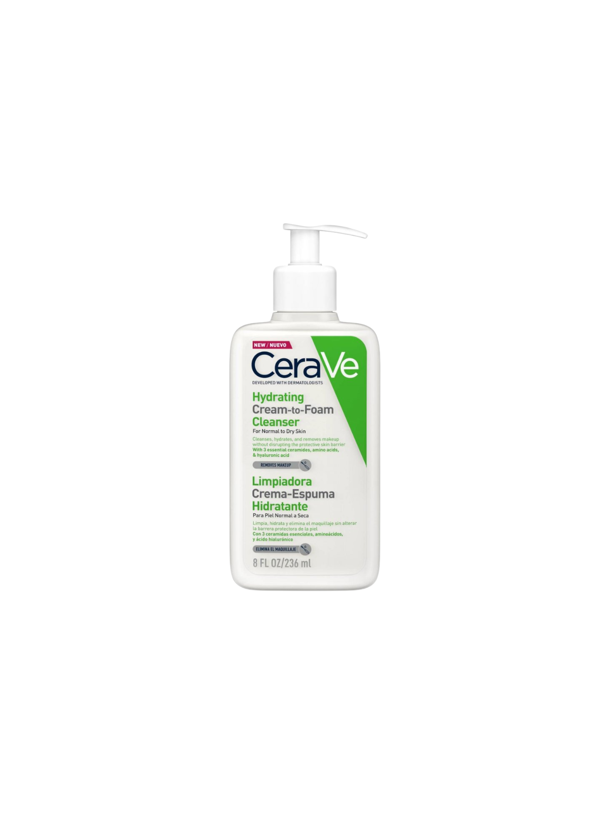 Cerave limpiador crema hidratante espumosa 236ml