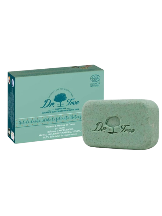 Dr Tree gel de ducha solido exfoliante detox piel sensible 120 g