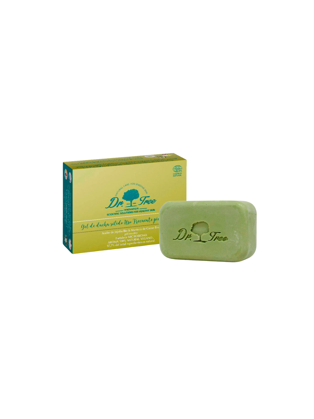 Dr Tree gel de ducha solido uso frecuente piel sensible 120 g