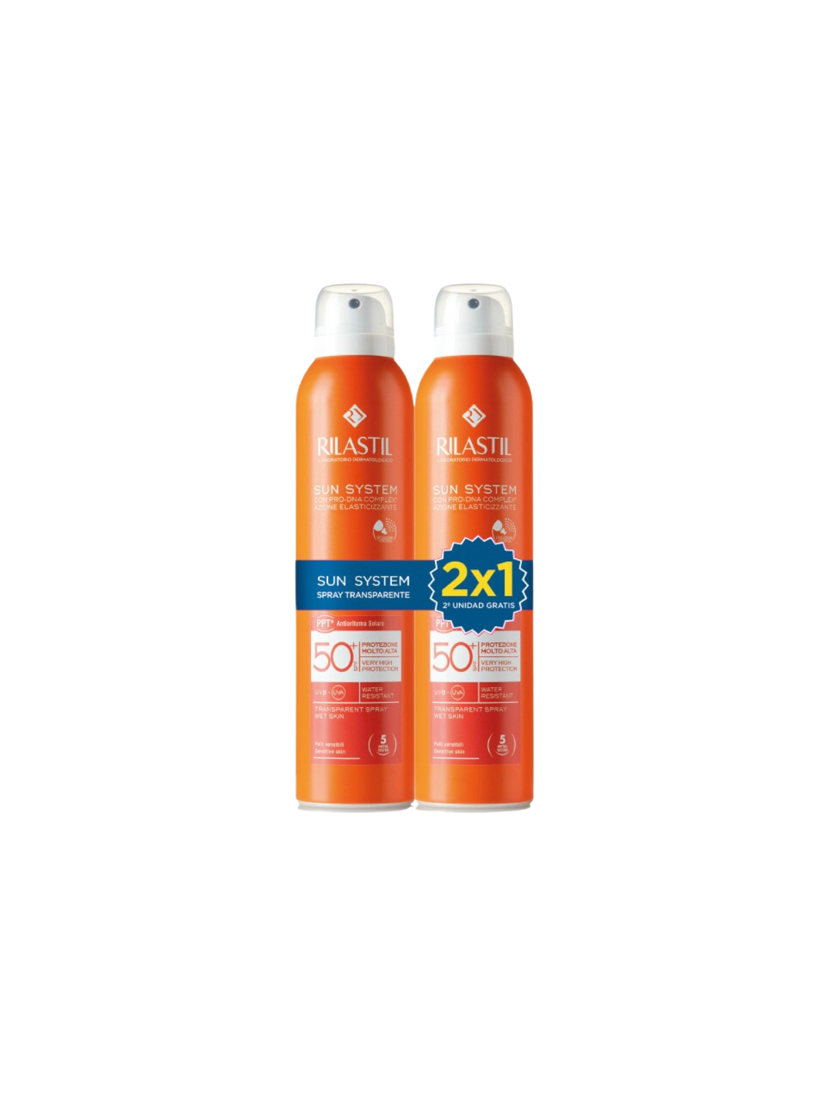 Rilastil sun system spray transparente spf 50+ duplo 200 ml