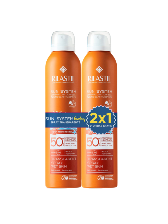 Rilastil sun system baby transparente spray spf 50+ duplo 200 ml