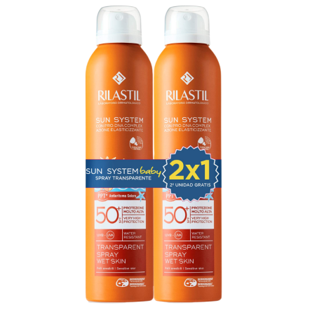 Rilastil sun system baby transparente spray spf 50+ duplo 200 ml
