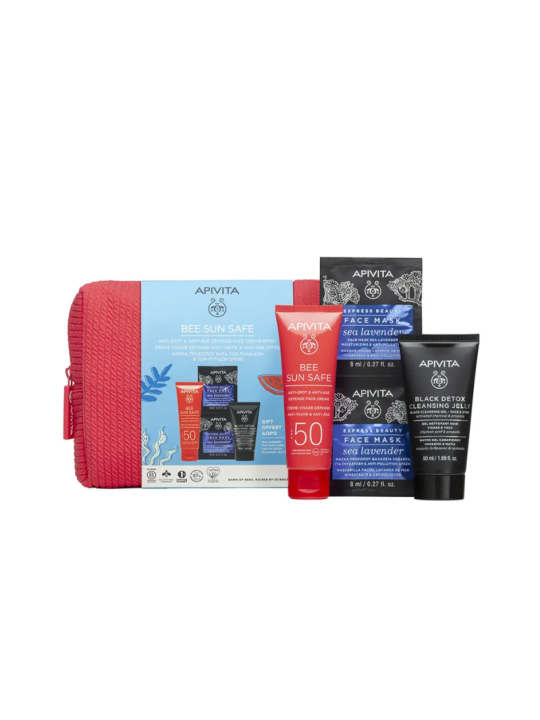 Apivita Bee Sun Safe neceser Antimanchas y Antiedad SPF 50 50 ml