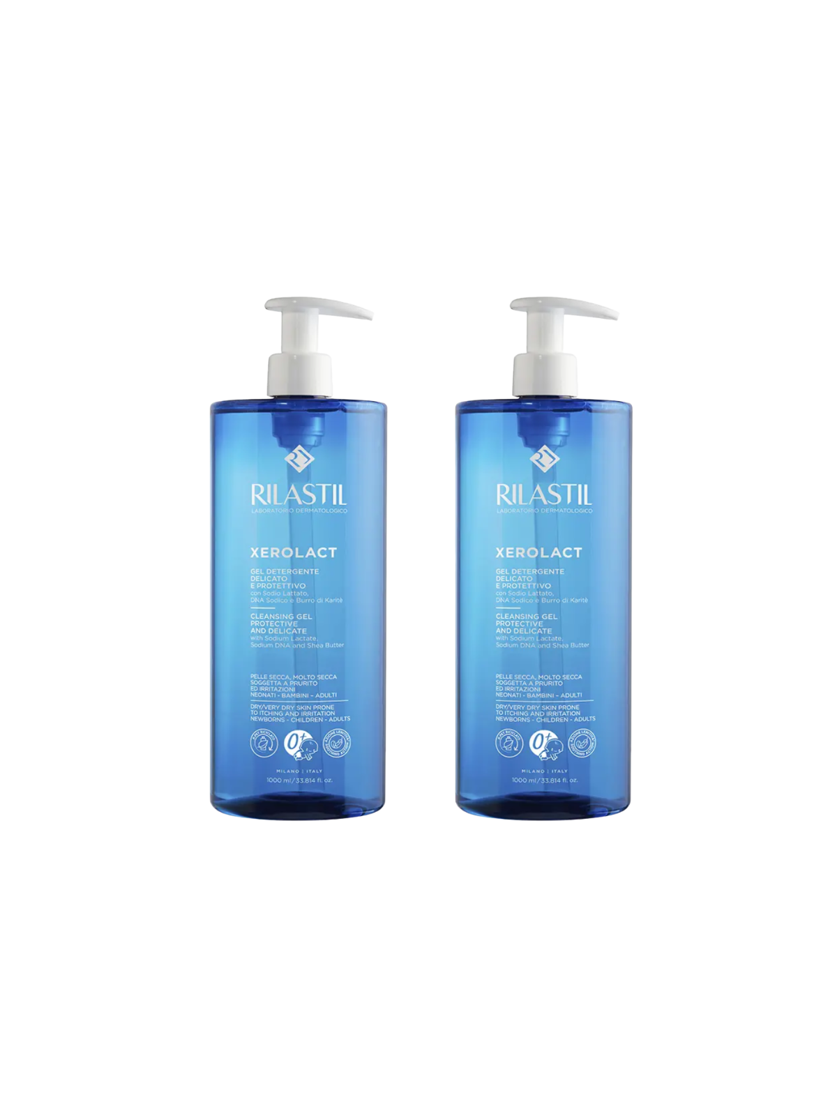 Rilastil Xerolact gel limpiador duplo 1L +1L