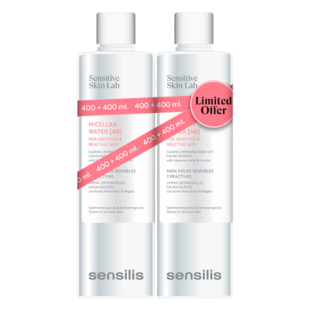 Sensilis agua micelar AR duplo 400 ml+ 400 ml
