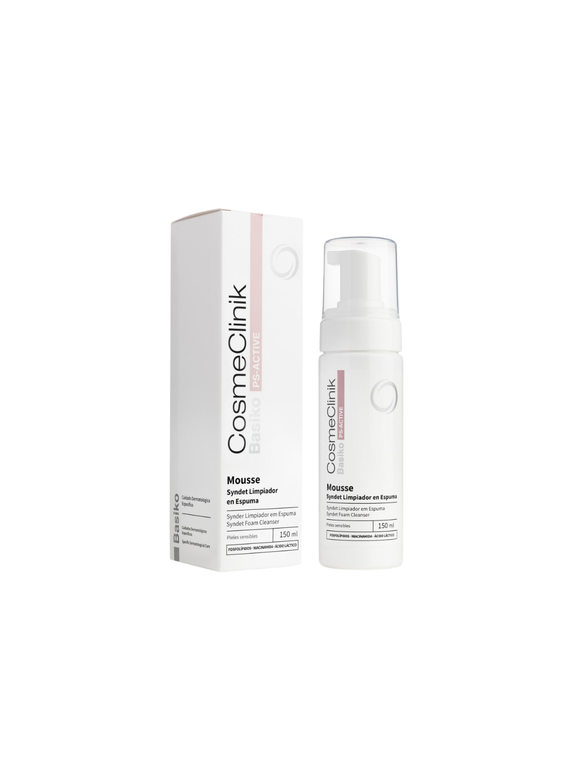 CosmeClinik Basiko PS-ACTIVE mousse syndet limpiador en espuma 150ml