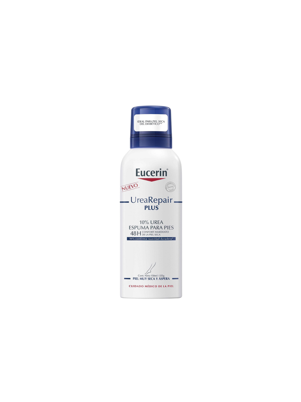 Eucerin urearepair plus 10% urea espuma para pies 1 envase 150 ml