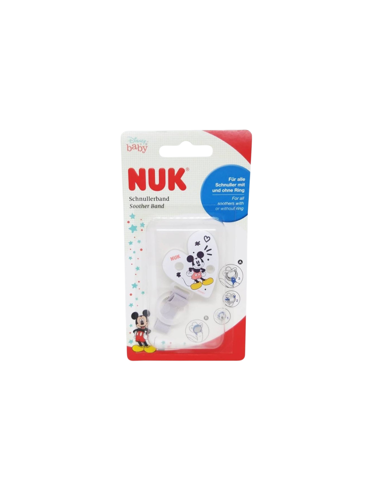 Nuk cadenita sujeta chupetes Mickey Mouse