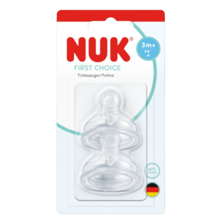 Nuk tetina first choice 3m+ flujo M