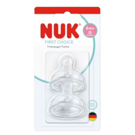 Nuk tetina silicona boca ancha 6-18 m l